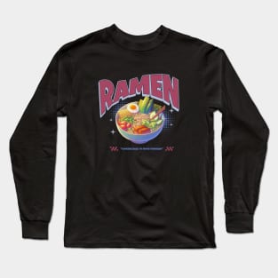 Ramen Vegetarian Noodles Kawaii Japan Vintage Long Sleeve T-Shirt